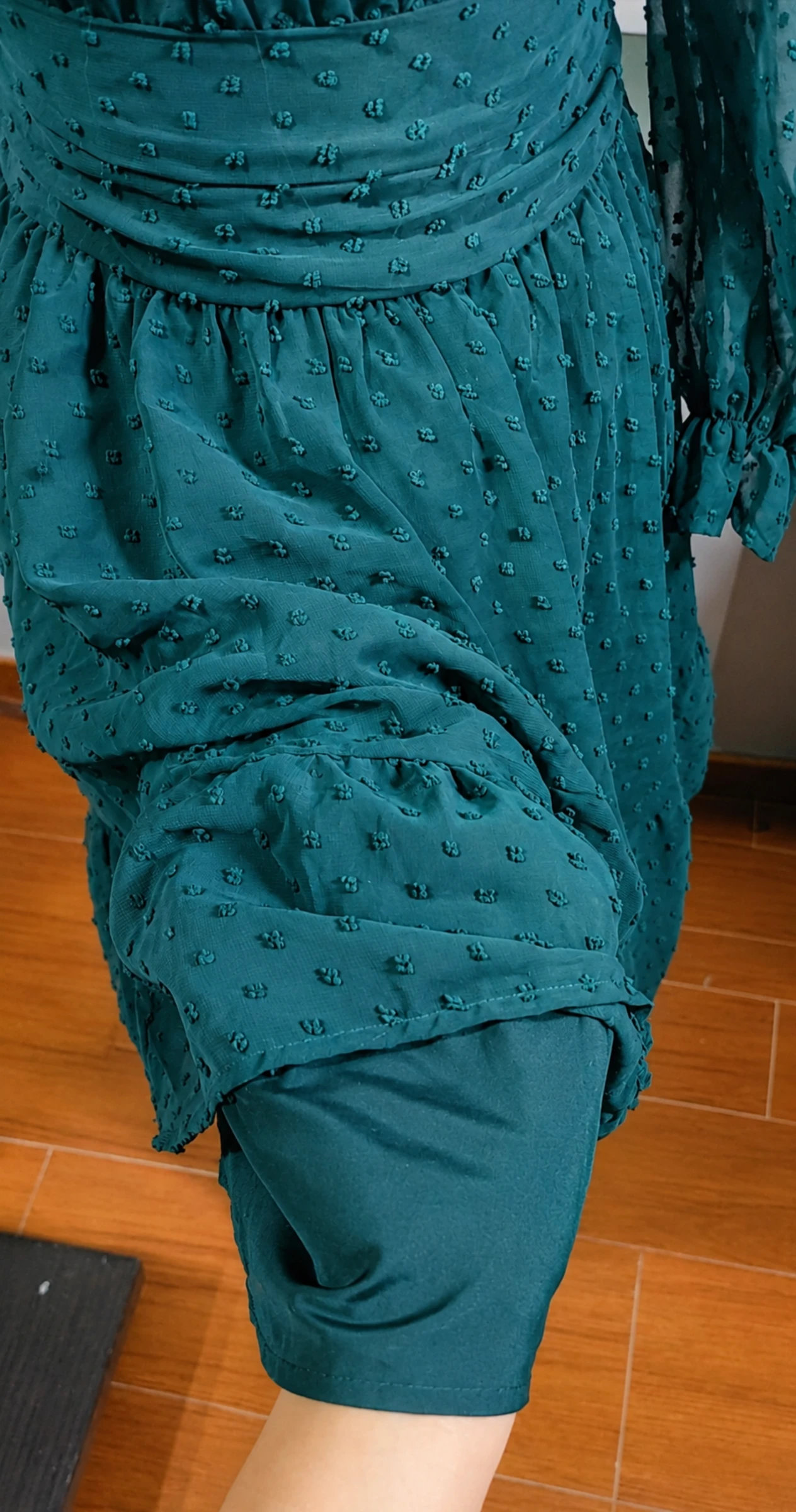 Emerald Green Boho Chic Dress | Open Back | Size M | Beautiful – photo 6